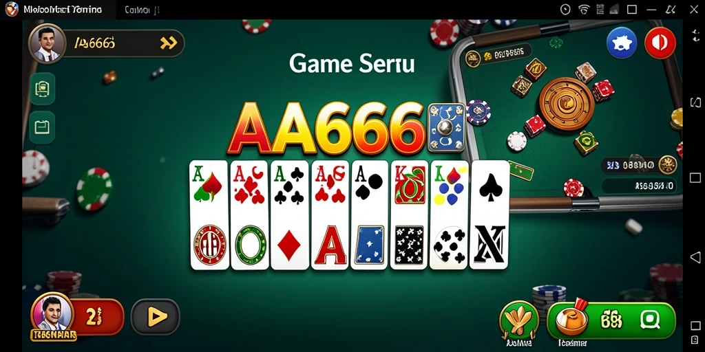 Screenshot permainan Domino AA666 menampilkan gameplay yang mendebarkan.