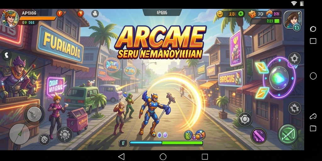 Tangkapan layar gameplay AP686 yang menunjukkan keseruan arcade.
