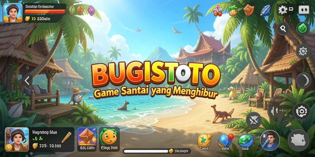 Tampilan gameplay BUGISTOTO yang penuh warna dan menghibur.