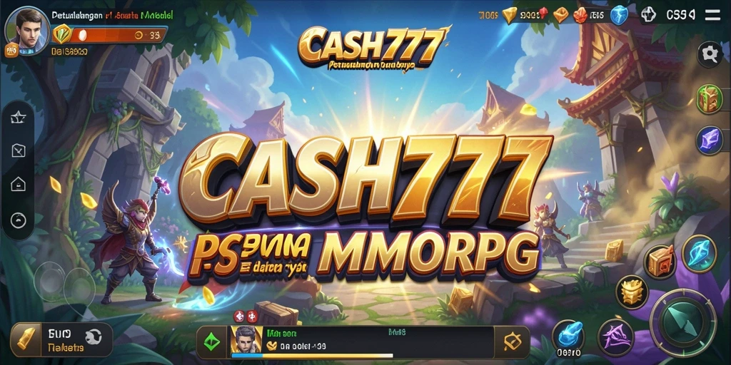 Screenshot gameplay CASH777 menampilkan aksi pertempuran seru dalam dunia MMORPG.