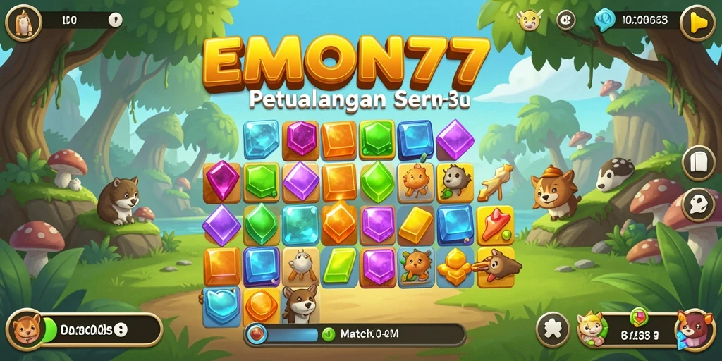 Gameplay seru dan menarik dalam EMON77 dengan tantangan Match-3.