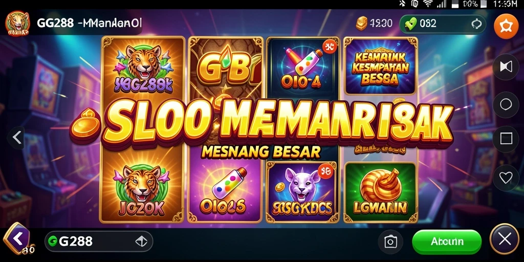 Tangkapan layar menunjukkan gameplay seru GG288 dengan tema Slot yang menarik.