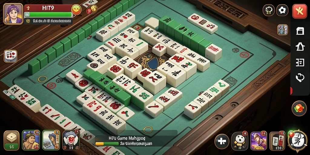 Screenshot utama HIT9 menunjukkan gameplay Mahjong yang menyenangkan dan menantang.
