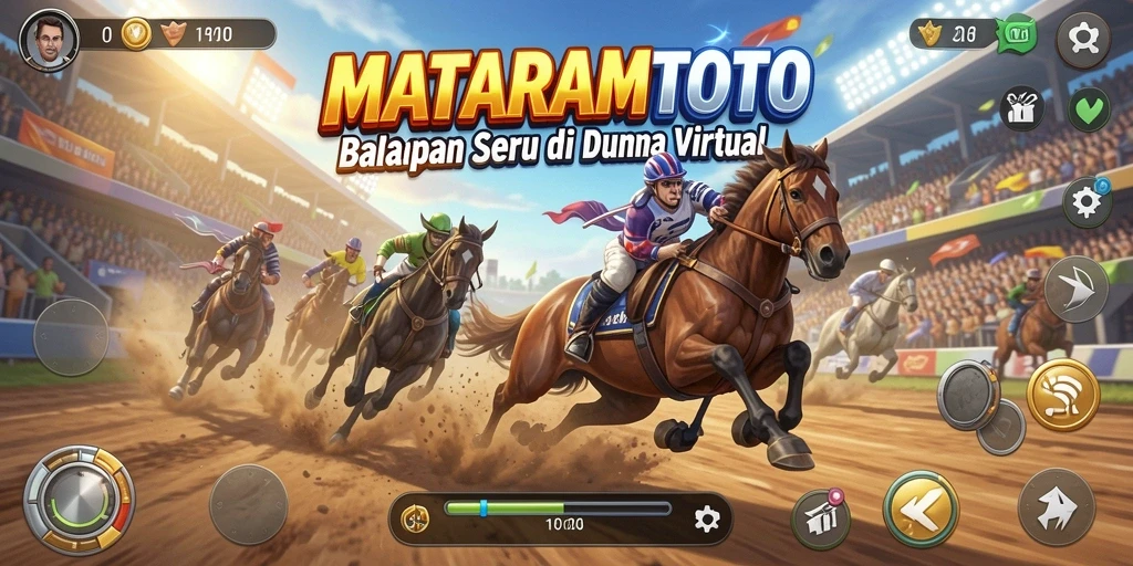 Screenshot gameplay seru dari MATARAMTOTO saat balapan.